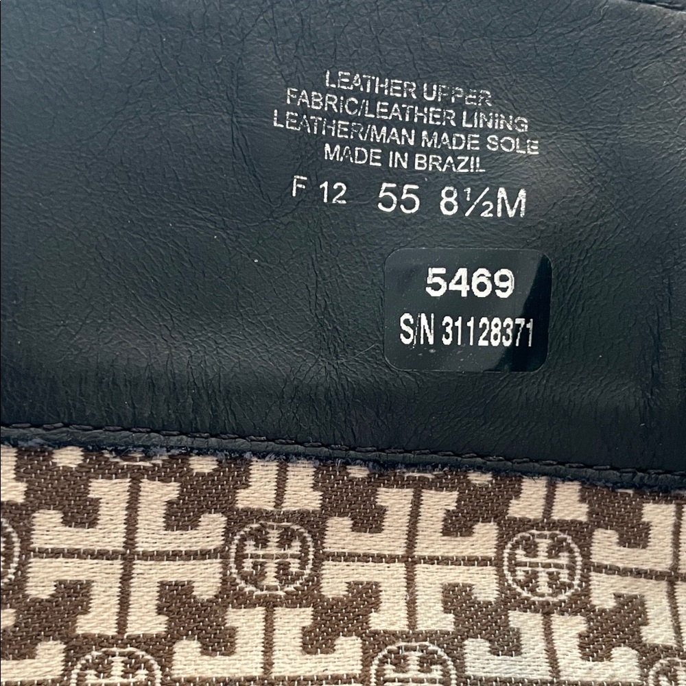 Tory Burch Black Leather Julian Riding Boots with Gold Buckle - Picture 7 of 14